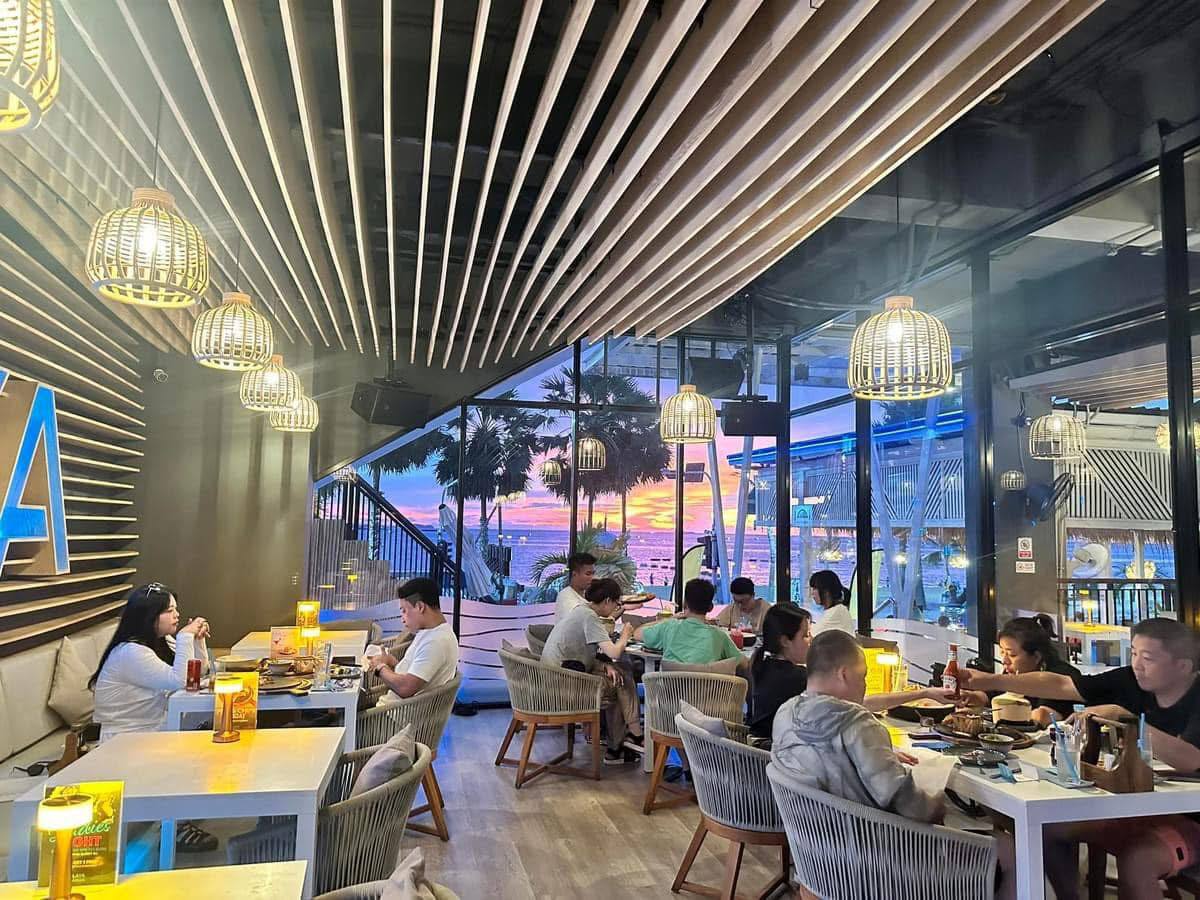 Sunset dining with ocean views